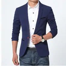 Новая модная мужская повседневная куртка на пуговицах с отложным воротником, повседневный блейзер с длинными рукавами и карманами