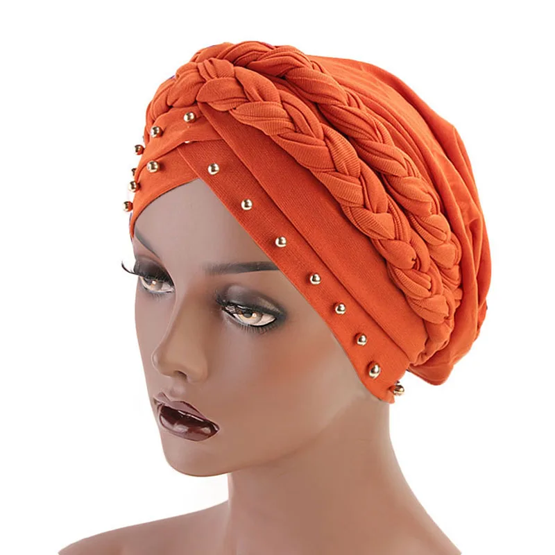 Milk Silk Pleated Head Wrap Twist Hair Band Accessoires India Caps