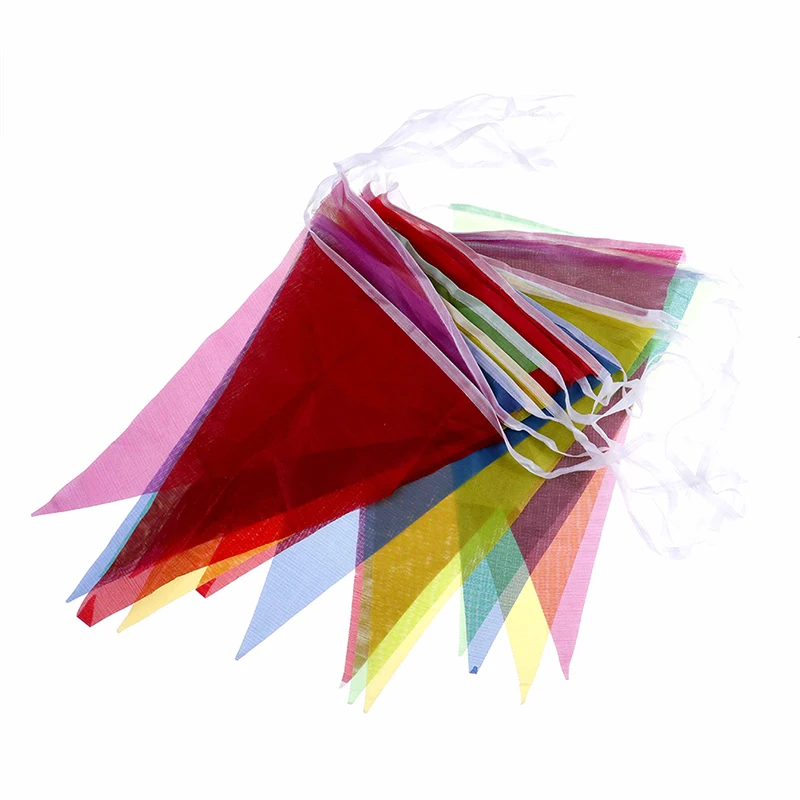 

22*33cm Colorful Triangle Buntings String Banner 10M Hanging Flags For Wedding Decoration Party Supplies Garland