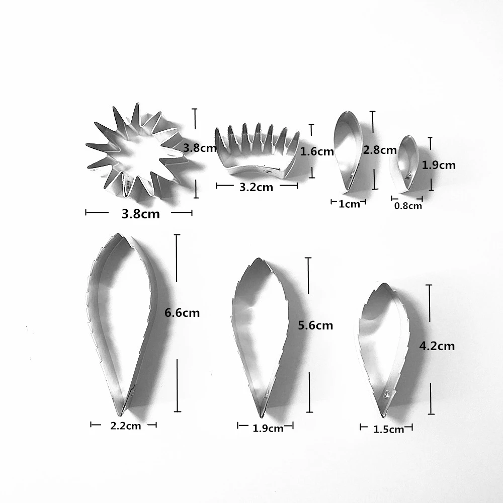 Маргарет лепесток и лист глины цветок плесень полный набор резаков, сахарные резаки, резак для цветов, глиняные инструменты, глиняные ножи для цветов
