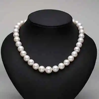

FREE SHIPPING HOT sell new Style >>>> elegant 10-11mm natural white south seas pearl necklace 18inch silver clasp