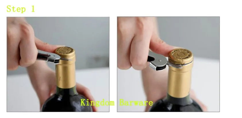 Из 2 предметов Нержавеющая сталь бутылки вина Кепки штопор с Пластик ручка Аксессуары к вину бар