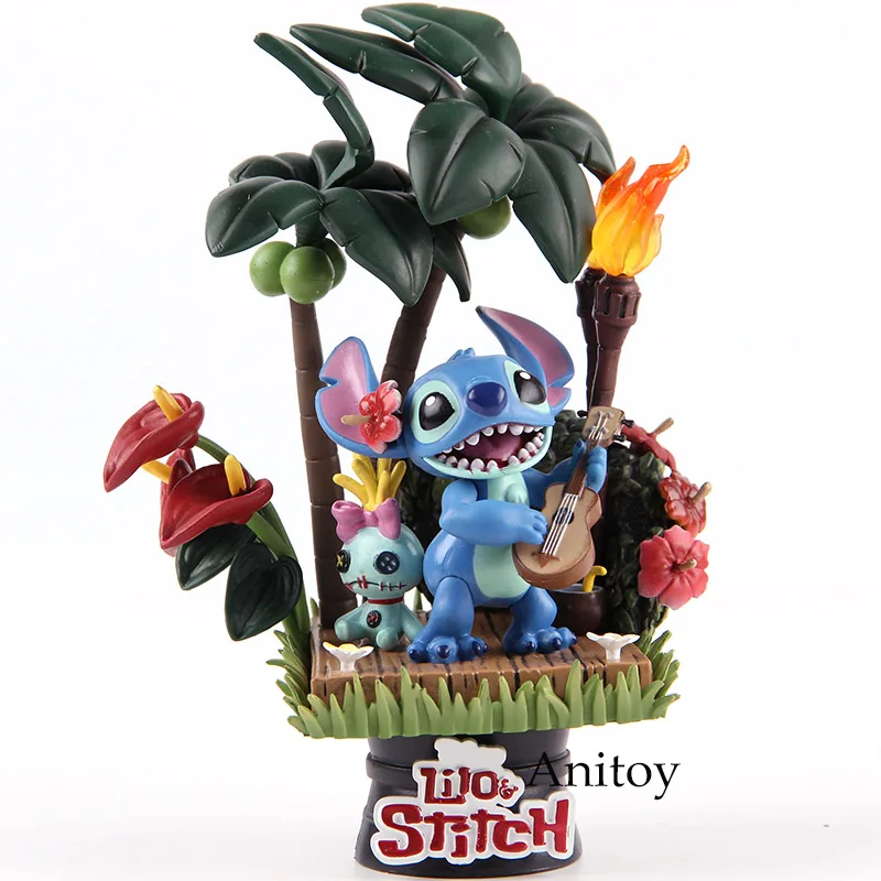 

Lilo and Stitch Decorations Stitch & Scrump Hawaii Holiday Time Action Figure PVC Beast Kingdom D-Select Collectible Model Toy