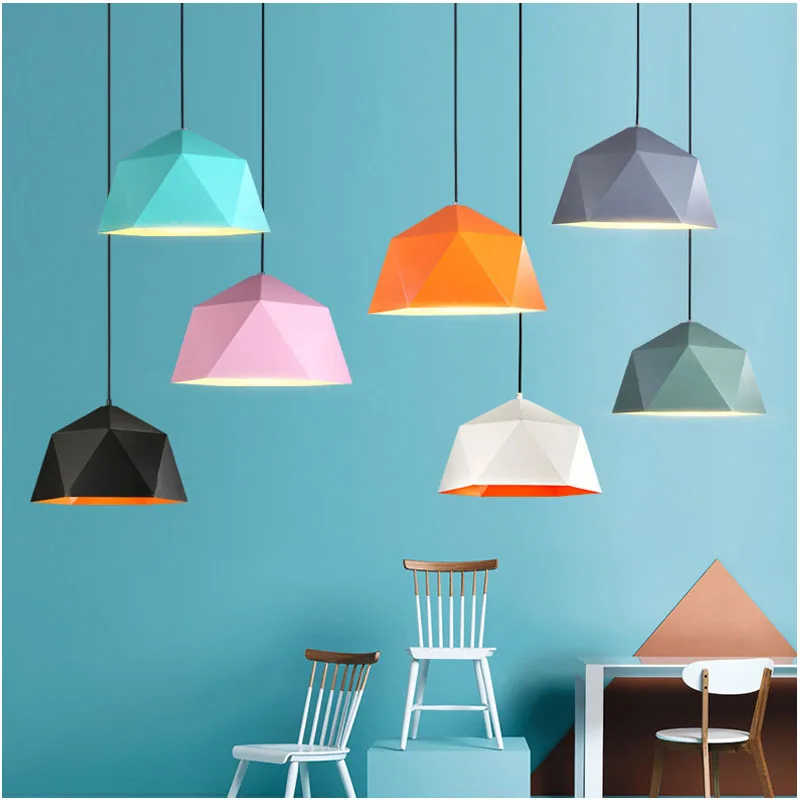 

Pendant lights Colorful Nordic hanging nordic lamp vintage lamp loft decor design modern dining room kitchen light fixture led
