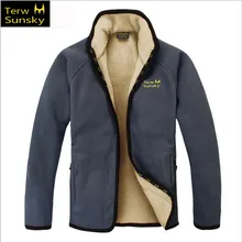 Горячая Распродажа Terwsunsky осень/зима мужские уличные холодные/ветронепроницаемые теплые утолщенные флисовые куртки TR006