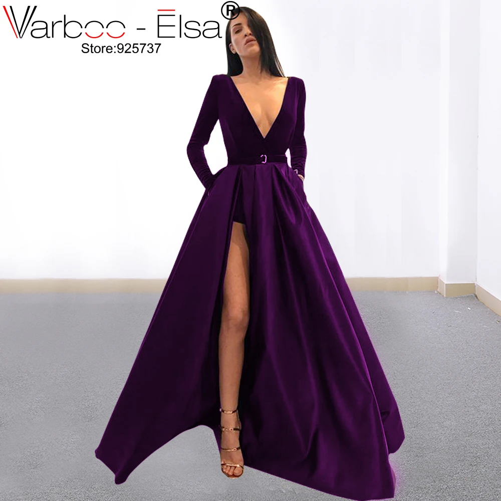 deep purple velvet dress