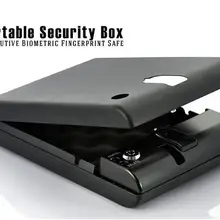 Портативный Сейф с проверкой отпечатков пальцев переносной отпечаток коробка безопасности ключ пистолет ценности шкатулка для ювелирных изделий Strongbox пистолет Сейф
