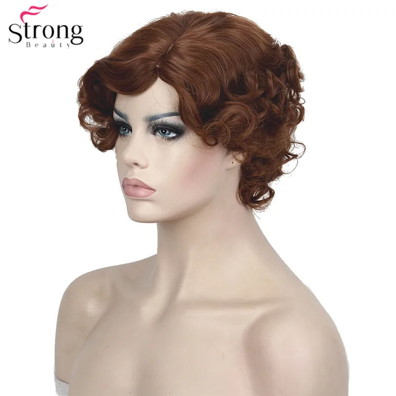 TY 321 #30 Costume Flapper Wig Auburn wigs (6)