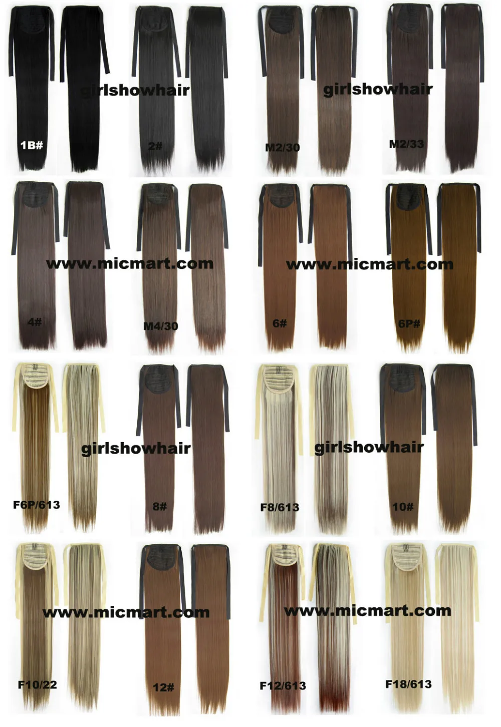 ribbon ponytail synthetic hair extension straight hairpieces clip in on 27 colours available 1pc 55cm 80grams RP666 1pc