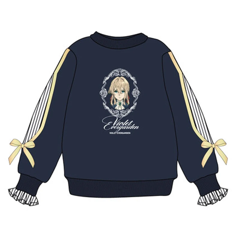 

[STOCK]Anime Auto Memories Doll figure Violet Evergarden Pullover Top Coat Cosplay O-Neck New 2018 free shipping