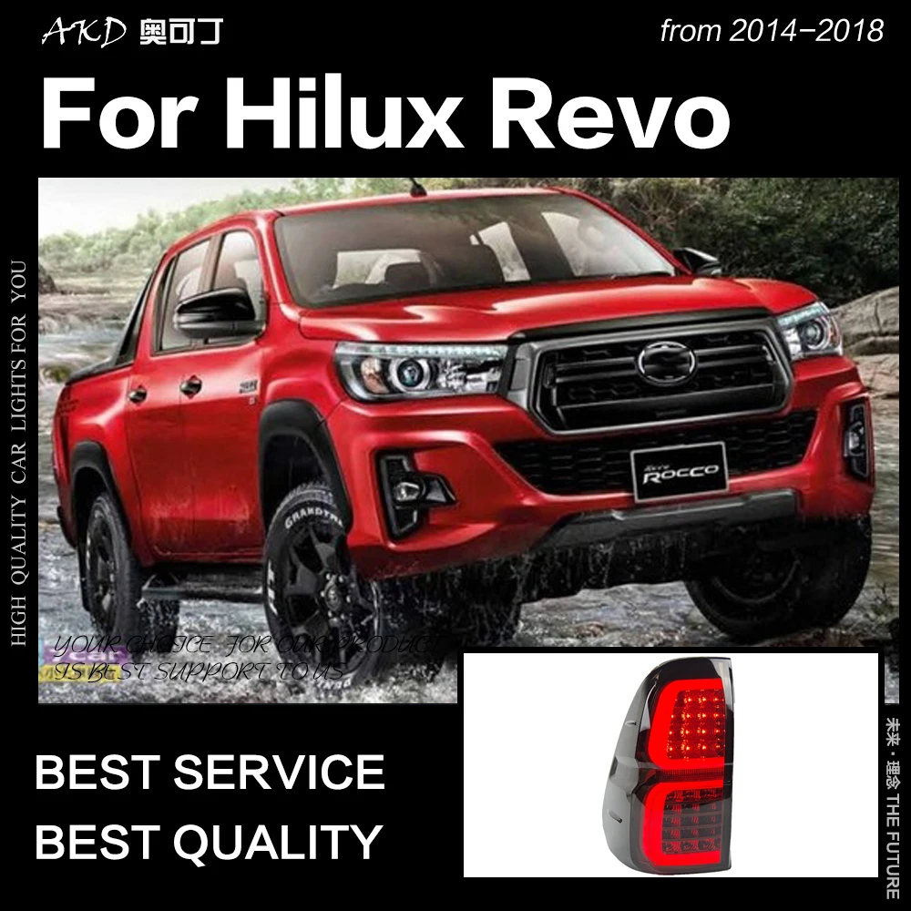 AKD Car Styling for Toyota Hilux Tail Lights 2014 2017 Revo LED Tail