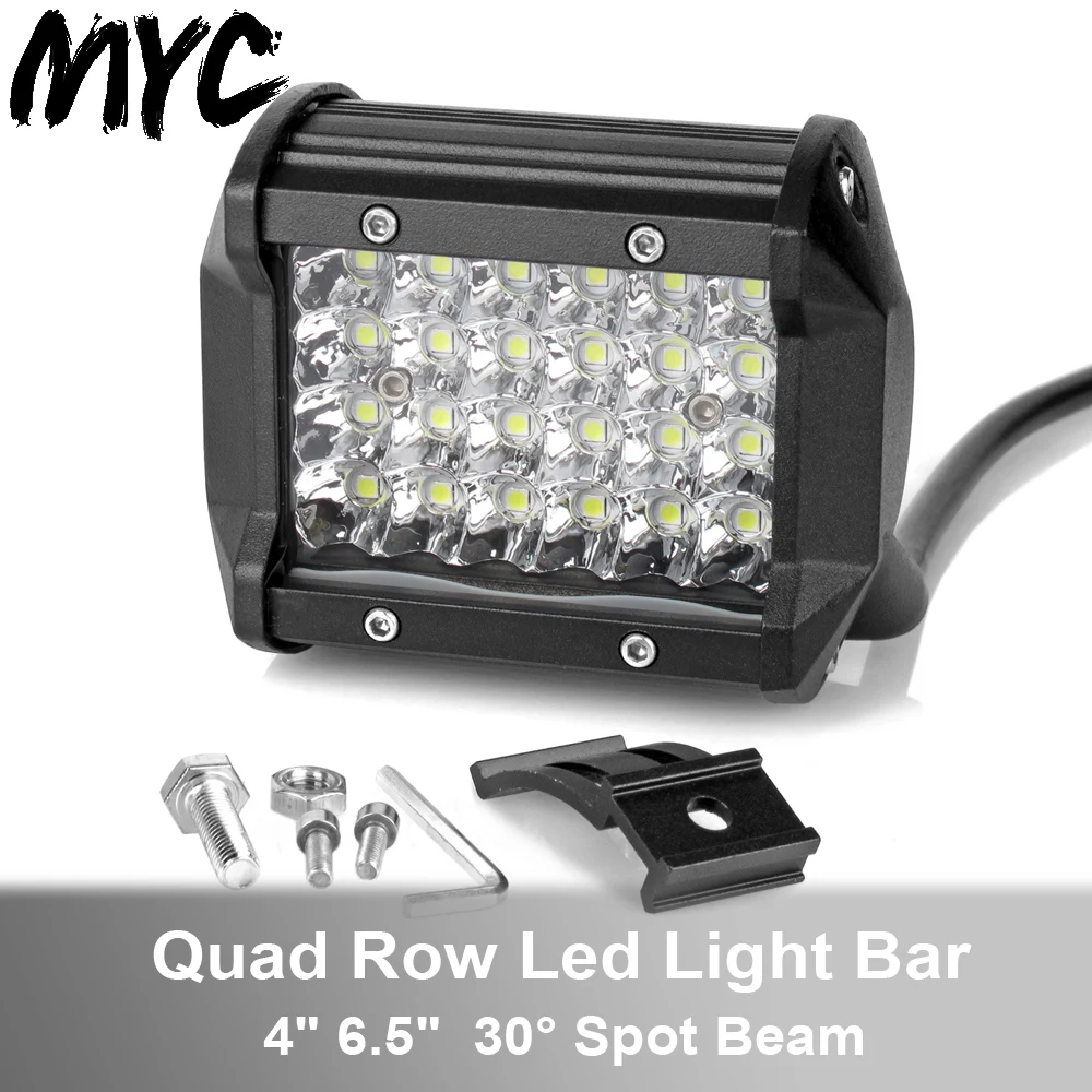 

4Inch 7Inch Quad Row Spot Beam Led Work Light Bar For Car Motorcycle Tractor Boat Off Road 4WD 4x4 Truck SUV ATV Led Headlights