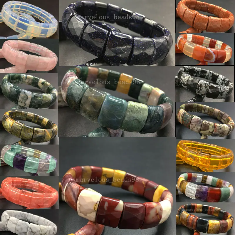 

Free Shipping Fashion Jewelry Unakite Crystal Obsidian Jaspe Labradorite Aventurine Beads Stretch Bracelet 7.5" WB605