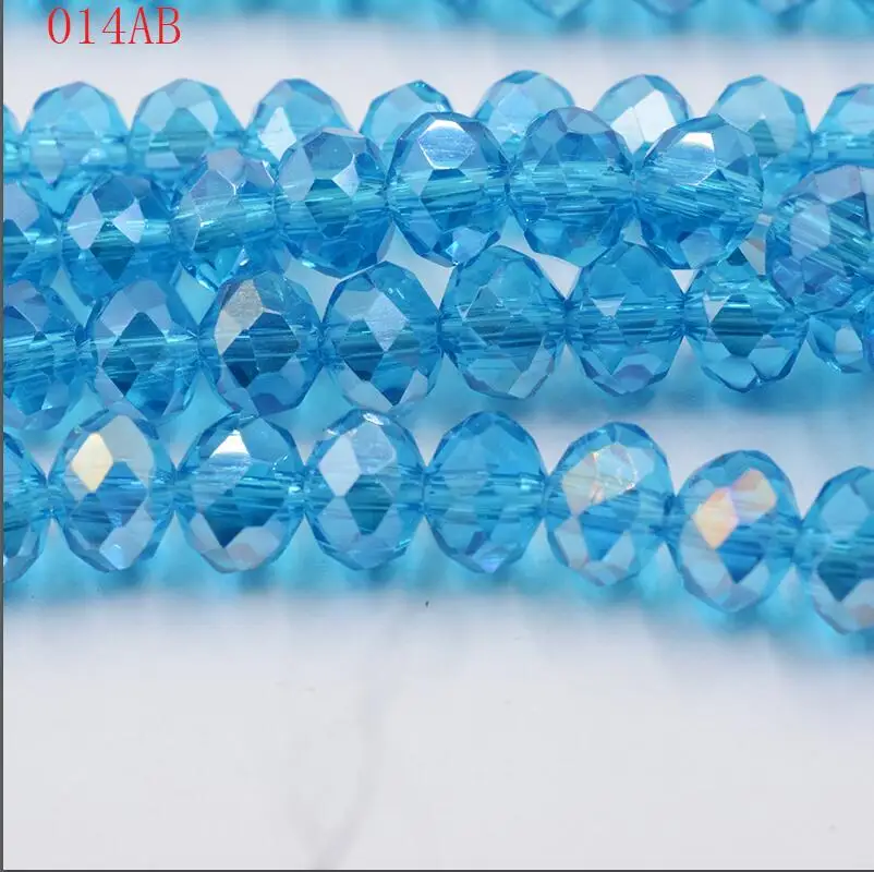 Glass Spacer Round Beaded 8MM 70PCS/LOT AB Color Crystal Loose Rondelle DIY Beads Crystals For Handicrafts Wholesale | Украшения и