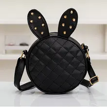 Милая Детская сумка с кроликом, милая сумка с объемными ушками животных, Детская сумка через плечо, черные, розовые детские сумки, подарок для девочек