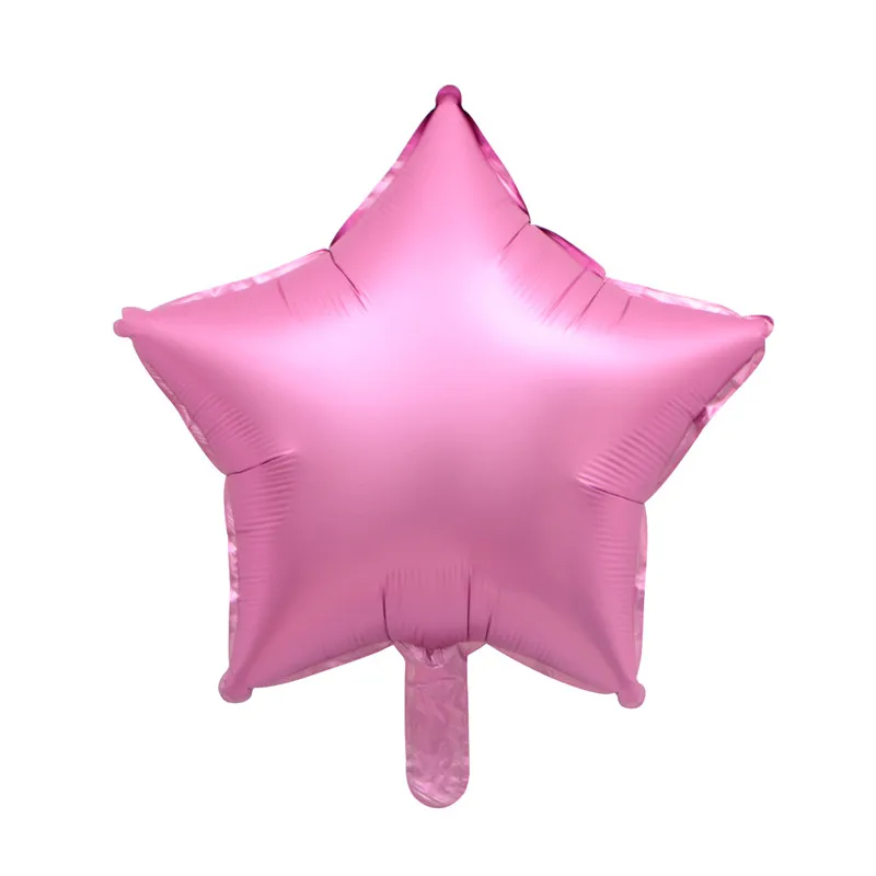 10 шт., 18 дюймов, розовые, белые, Звездные гелиевые фольгированные шары, для дня рождения, для девочек, с днем рождения, для вечеринок, 1-е, вечерние, украшение, воздушный шар - Цвет: pink star