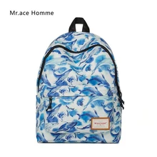 Mr. ace homme новый рюкзак женщины сумку Лидер продаж мультфильм печатных школьников сумки для девушек Туристические сумки для ноутбуков Mochila