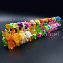 6 шт./партия 3-5 см милые ПВХ Единорог Пони принцесса фигурки игрушка кукла земля пони Пегас аликорн летучая мышь фигурка куклы для девочки