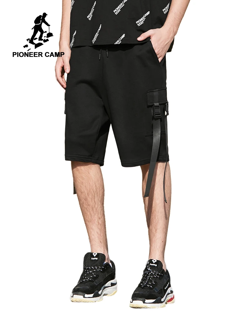 Пионерский лагерь, модные хип-хоп мужские шорты, уличная одежда, летние черные шорты для фитнеса, брендовая одежда, повседневные шорты ADK901133