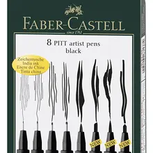 Faber-Castell Питт ручка для художника черная манга детали перо художественная кисть маркер водонепроницаемый Pigma Micron тонкая линия набор 01 03 05 07 10 15