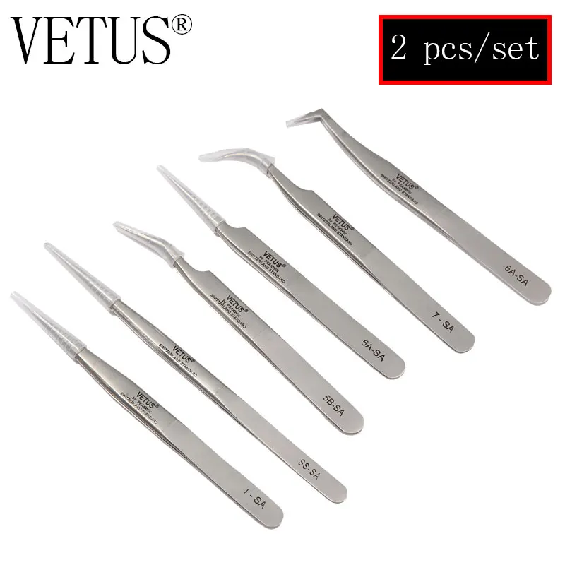 Maquillaje pestañas Pinzas profesional de pestañas extensión Pinzas pestañas Curvex inoxidable Pinzas Cejas Pincet herramientas
