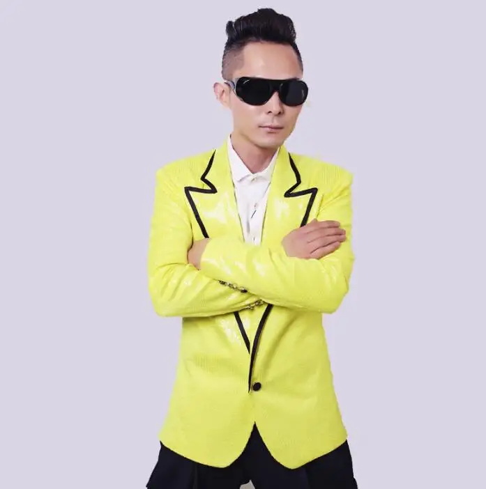 4 Лидер продаж мужские костюмы дизайн Homme TERNO Сценические костюмы для певцов мужчин тонкий пиджак Танцы одежда куртка звезда стильное платье в стиле панк - Цвет: 4
