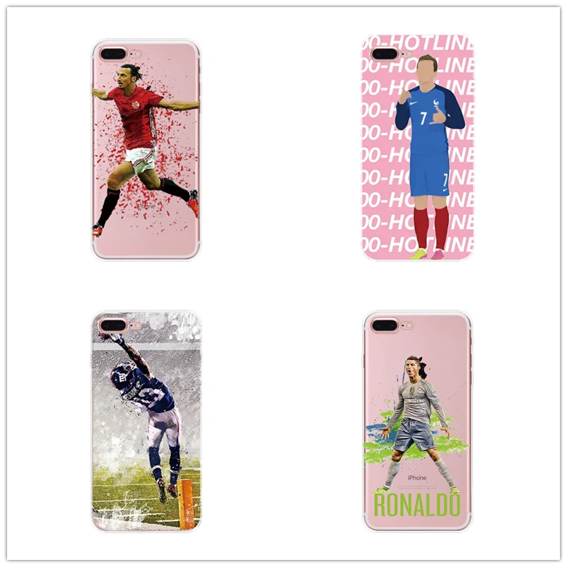 Best 2018 Promotion for Iphone X 5 5s 6 6s 7 7plus 8 Plus Football Basketball Player Soft Tpu Phone Cases Back Cover Coque