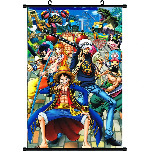 Anime Decor Wall Scroll Poster One Piece Printed Cartoon Canvas Painting Animation Scroll Painting Drop Shipping Wholesales Painting Calligraphy Aliexpress