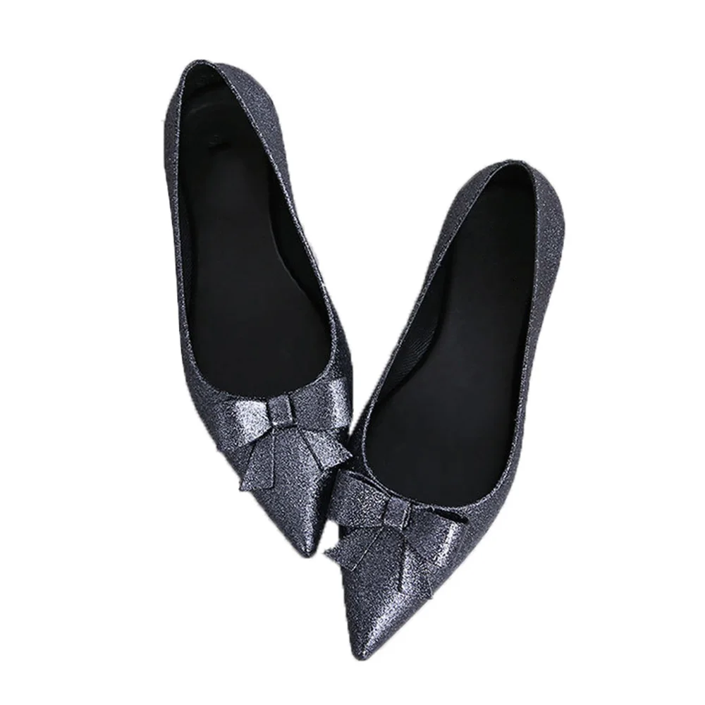 

Women Flats Pointed Toe Comfort Bowknot Jelly Ballet Flats Dress Summer Spring Daily Fashion Street Casual Shoes