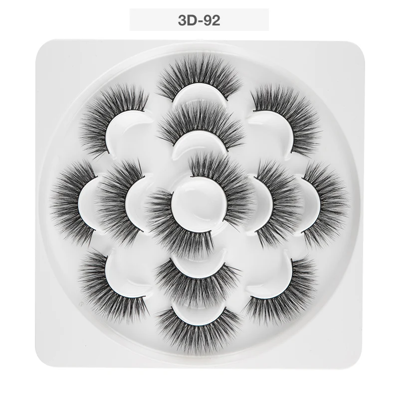 Zwellbe 7 пар/кор. натуральные 3D норковые накладные ресницы длинные толстые Объемные Накладные ресницы наращивание Красота Макияж ресницы Набор инструментов - Цвет: 3D-92