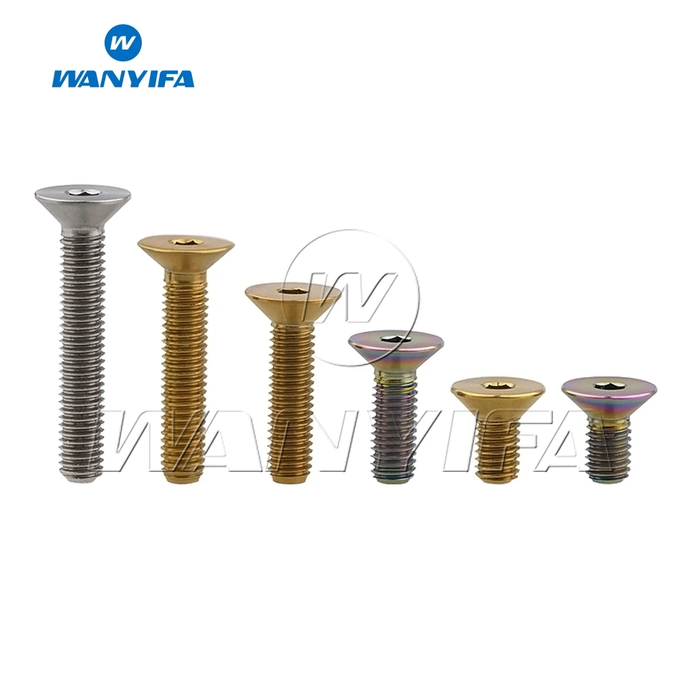Титановый болт waniifa M5 x10 12 15 20 25 30 мм плоская потайная головка шестигранный