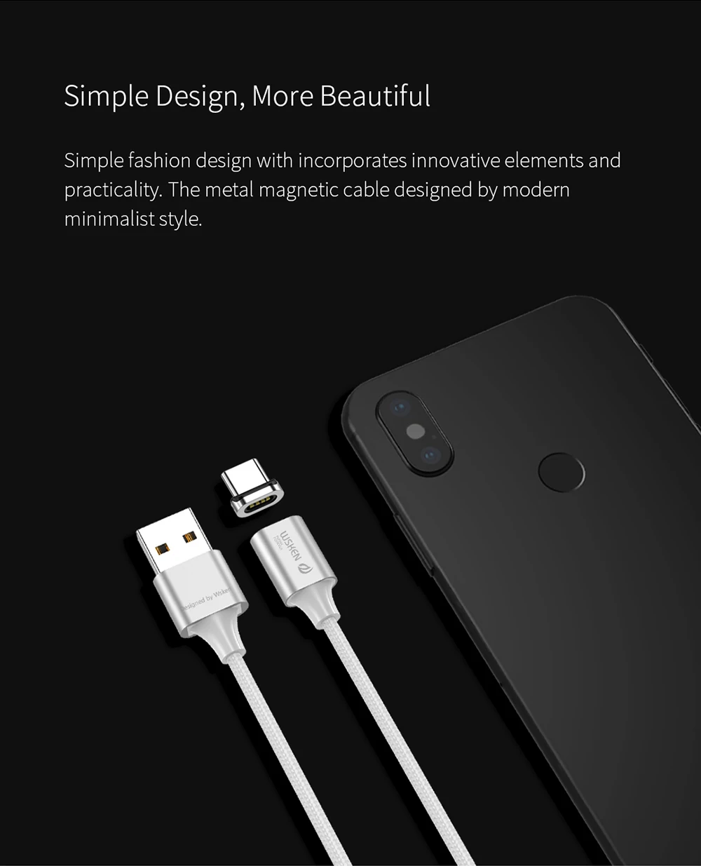 WSKEN X2 usb type C Micro USB Магнитный кабель для iPhone XR XS зарядный кабель 3A Быстрая зарядка для Sansung S9 type-C USB-C адаптер