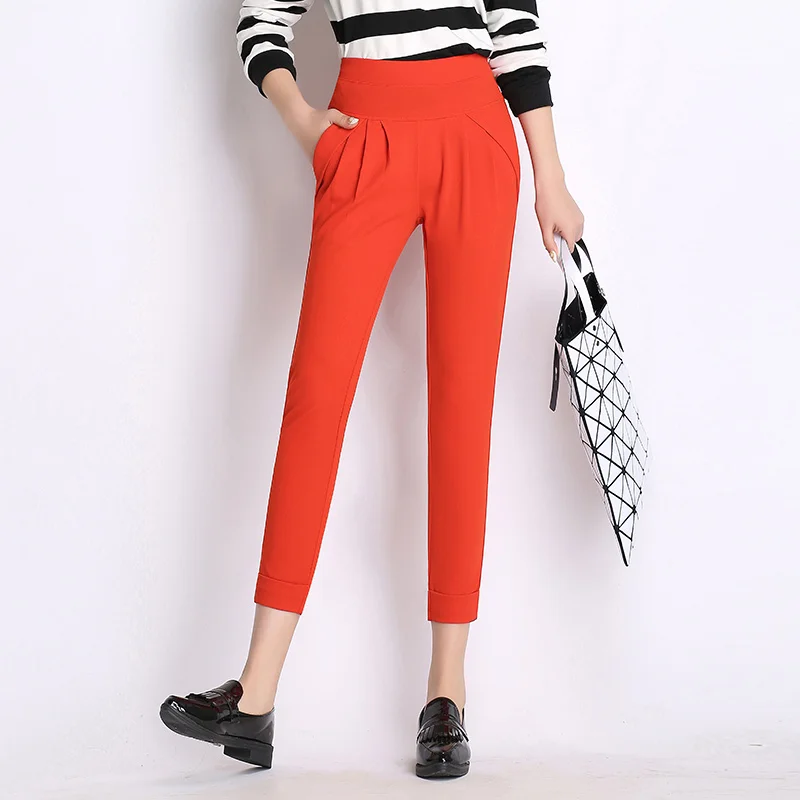 여성 발목 길이 pants fashion slim lady 일 하렘 pants plus size women (high) 저