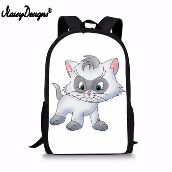

NOISYDESIGNS 3D Cat Pattern Printed Backpack Women Schoolbag Back Pack Leisure Girls Backpacks Teens Cute Travel Bag For Female