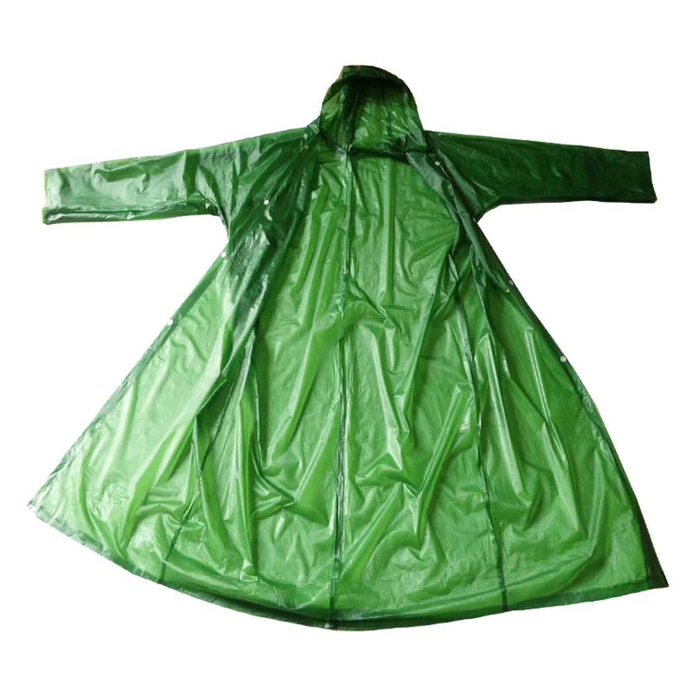 

Adult Raincoat with Hood Waterproof Thickened EVA Rain Coat Reusable Jungle Camping Rain Poncho for Men Women