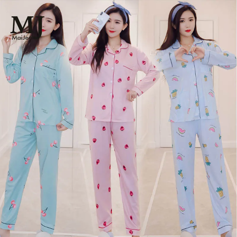 MJ022A Korean Pijama Feminino Pink Pijamas Mujer Kawaii Pajama Set ...