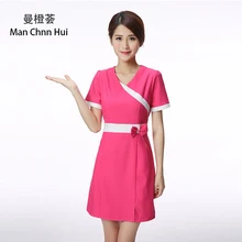 Здоровье спа салон косметичка Спецодежда Ванна-массажер для ног репетитор обслуживание летнее платье с коротким рукавом