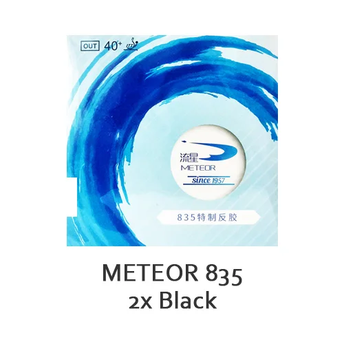 2 шт. METEOR 835(традиционный Liu Xing, не липкая Резина для тренировок) резиновый наконечник для настольного тенниса с губкой для пинг-понга - Цвет: 2x Black