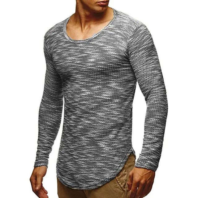 Men Clothes 2019 New Cross fit Tee T Shirt men Long Sleeve Casual Top ...