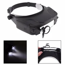 

New 11X Headband Type Magnifying Glass with LED Light and 3 Magnifying Lens for Jewel Repair