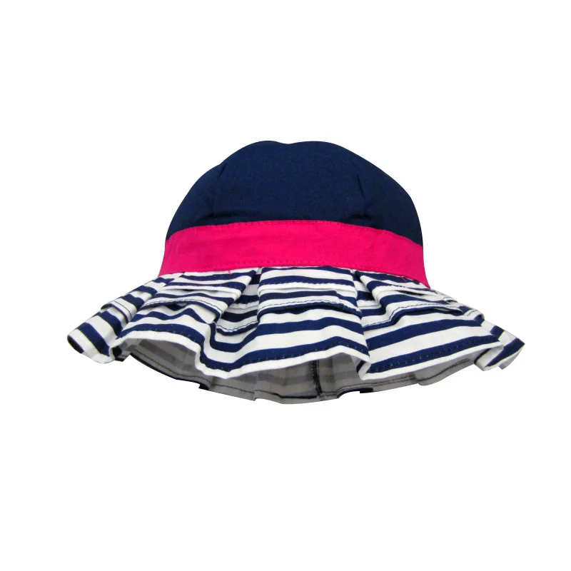 Rose Red Bow Baby Girls Hat Fashion Striped Bucket Hat For Girls Wide Brim Sun Cap Hat Spring Summer Panama Baby Girls Clothing (6)