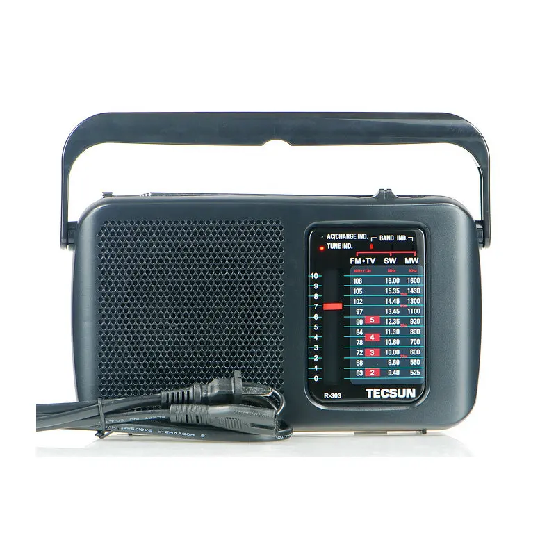 Высокое качество TECSUN R-303 R303 радио FM/MW/SW/tv Высокочувствительный радиоприемник dgial Лидер продаж Desheng Прямая поставка