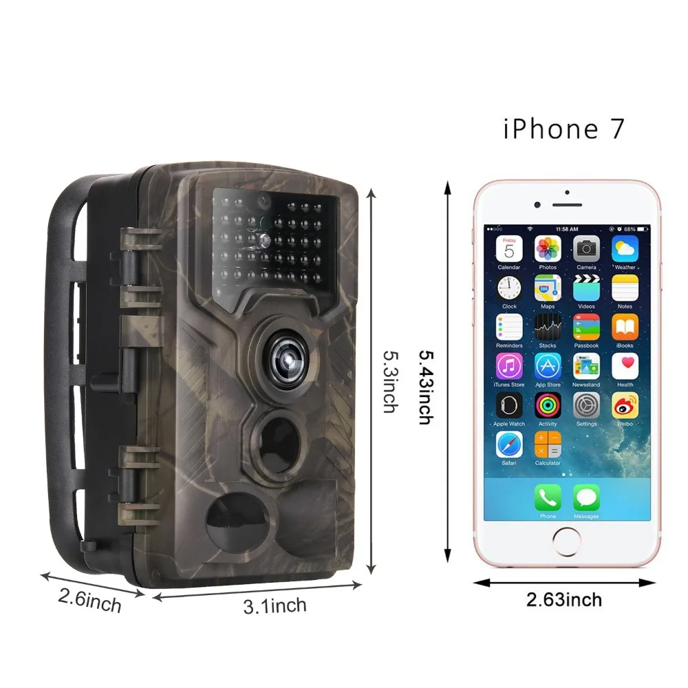 

Trail Camera 16MP 1080P 120 PIR Sensor Wildlife Hunting Camera 65ft Infrared Scouting Camera with Night Vision 46pcs IR LEDs