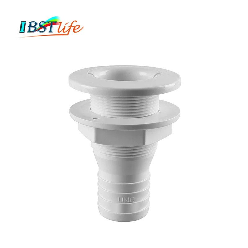 

Nylon Plastic Thru Hull Bilge Fitting For Bilge Pump Aerator Hose of Boat Marine Yacht Sail RV Camper Truck 3/4 to 1 inch