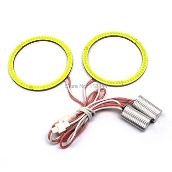 

2PCS Universal Fit 6000K 60-COB LED 60mm Angel Eye Chip On Board Halo Ring Retrofit For Ford Chevrolet Mazda VW Free Shipping