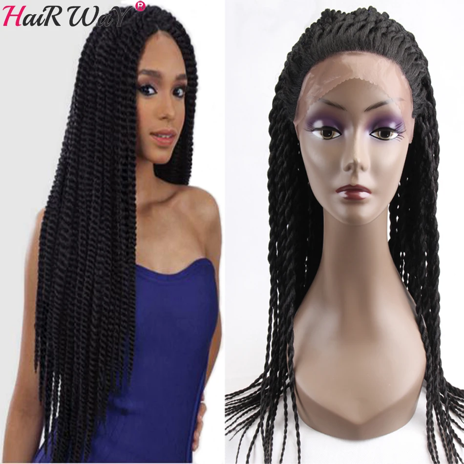 Braided Lace Front Wigs Kanekalon African Braids Havana Mambo Twist
