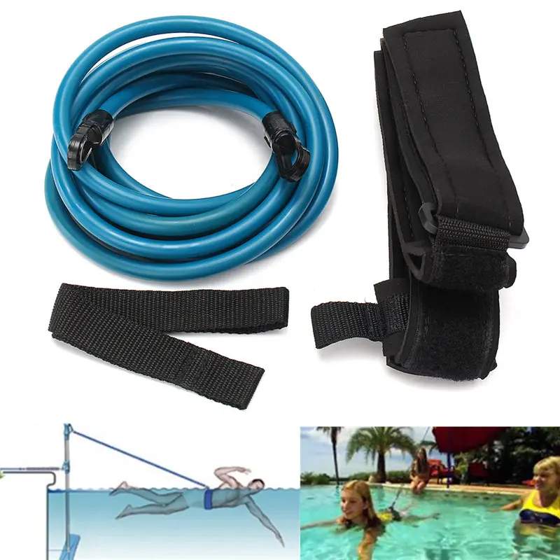 Newest 4m Adjustable Adult Kids Swimming Bungee Exerciser Leash