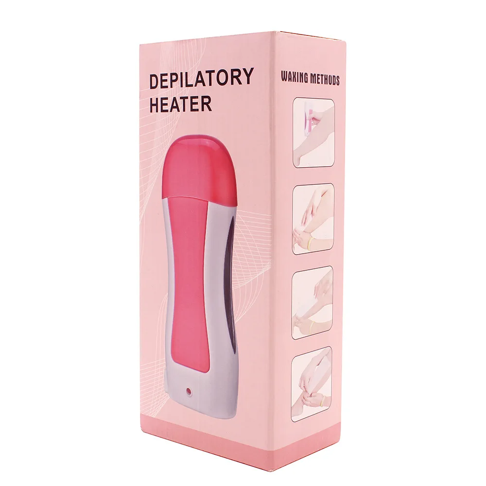 ANGNYA Professional Single Handheld Depilatory Wax Hair Removal Pink Wax Machine+Hot Wax Waxing Heater * 1+Depilation Paper*10