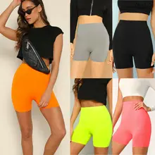 Новые повседневные женские Компрессионные Шорты Для Йоги Спортивные Спортзал Фитнес Бег упражнения Высокая талия Шорты простые брюки