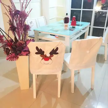 

Merry Christmas chair covers Eparty table Santa Chair Set Dining Christmas Decoration Family Chair Cover elk Christmas 5O1124